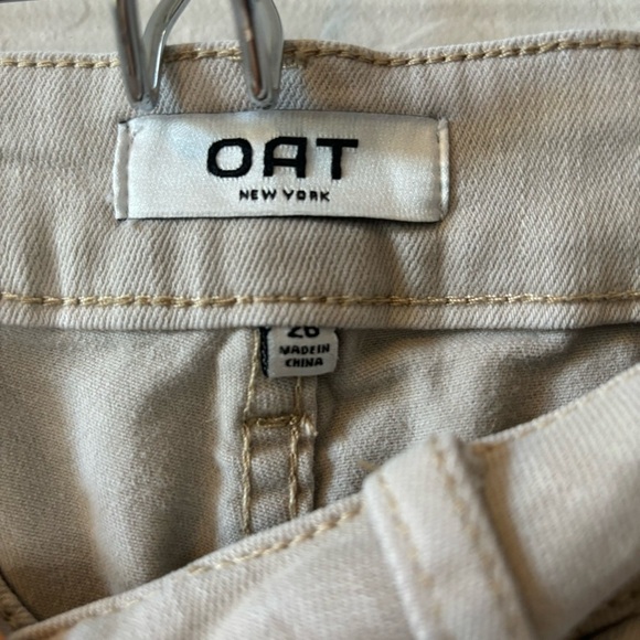 OAT New York Natural High Rise Wide Leg Crop Cotton Pant Size 28 - Picture 9 of 10